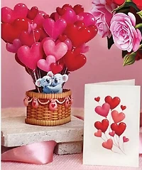 Heart Balloons Pop-Up Card