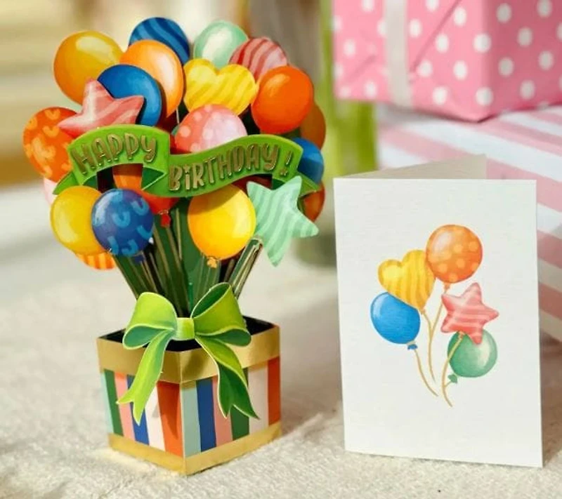 Birthday Balloons Pop-Up Card