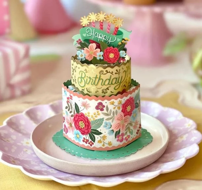Bloom Birthday Cake Pop-Up Card
