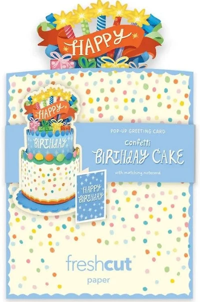 Confetti Birthday Cake Pop-Up Card