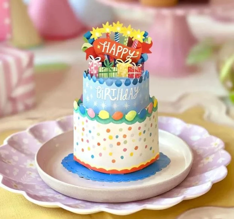 Confetti Birthday Cake Pop-Up Card