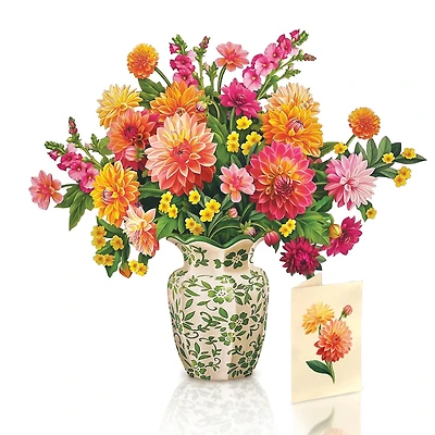 Dahlia Sunrise Mini Pop-Up Card