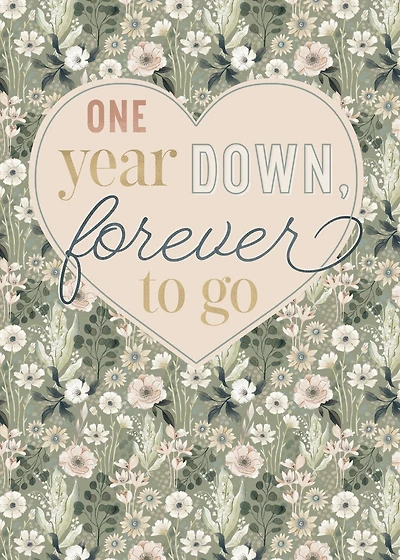 1 Year Down Anniversary Card