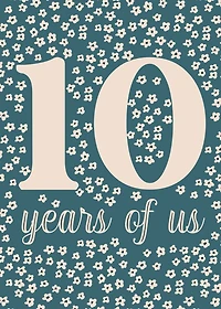 10 Years Tin Anniversary Card