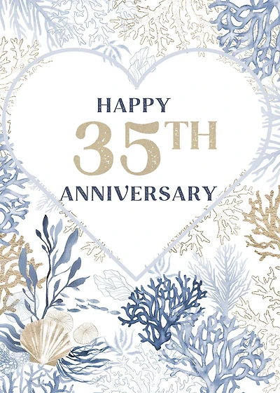 35 Years Anniversary Card