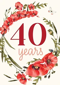 40 Years Anniversary Card
