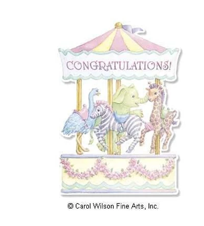 Carousel Baby Card