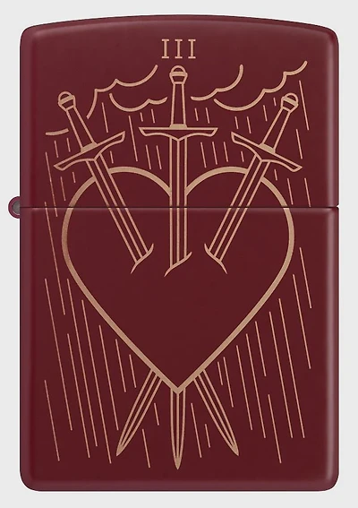 Zippo Heart and Daggers Design