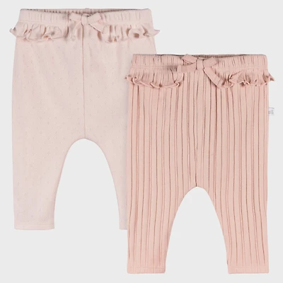 Pink Ruffle Pants - 2pk (3-6 Months)