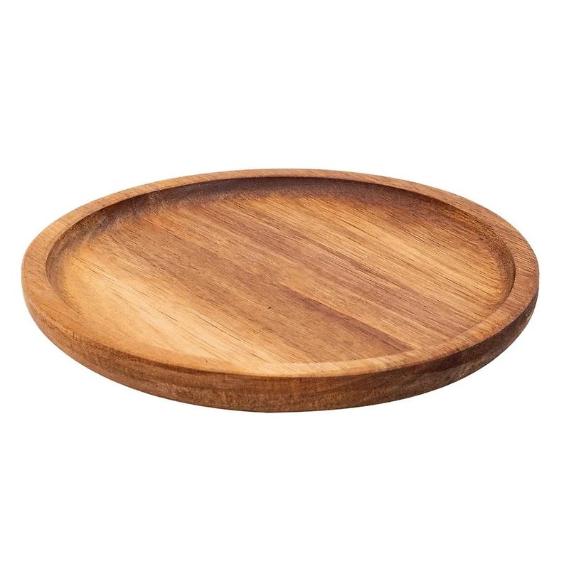 Large Round Acacia Wood Serving Tray