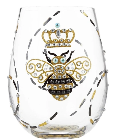 Queen Bee Stemless Glass