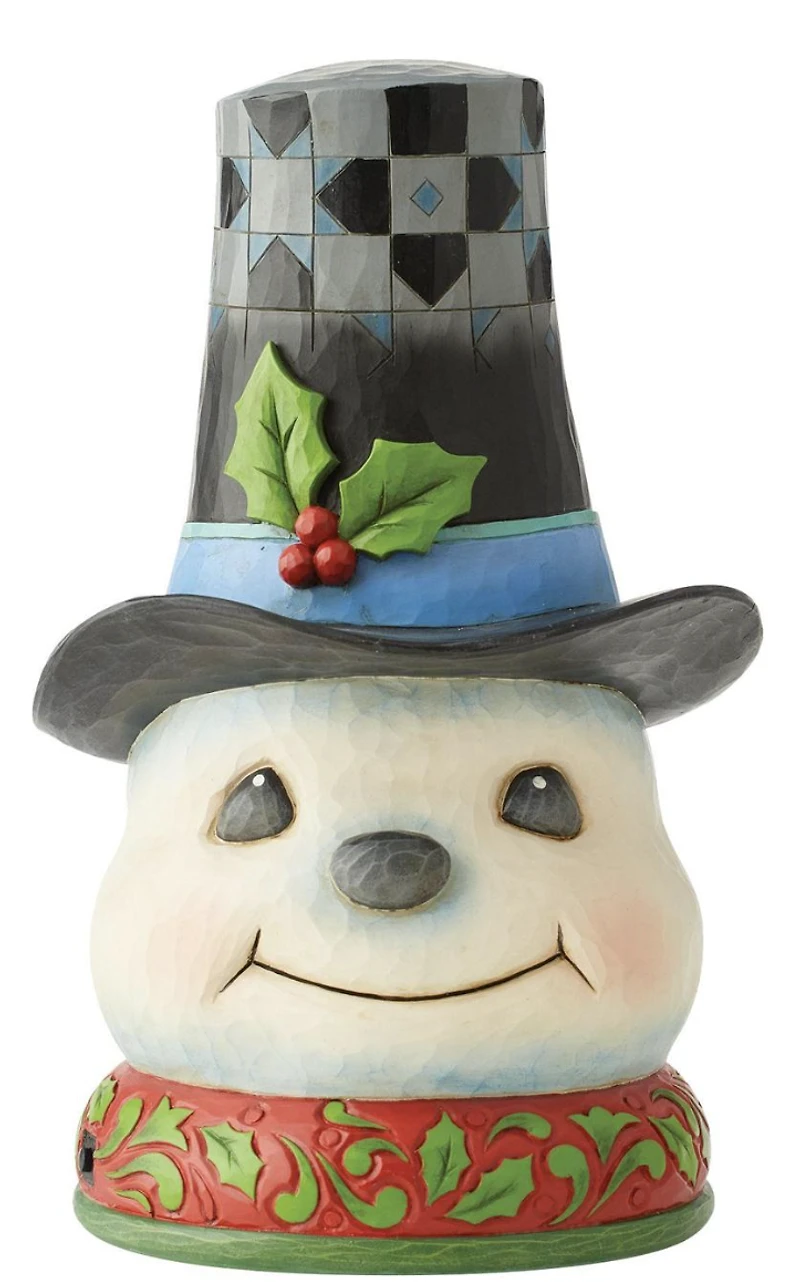 Snowman in Hat Lighted Rotator
