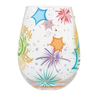 Happy 60th Stemless Wine Glass