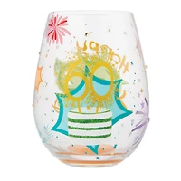 Happy 60th Stemless Wine Glass