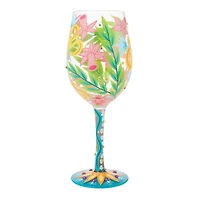 Fashion Florals Wine Glass