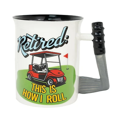 Retired Golf Sculpted Mug