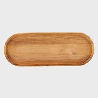 Large Oval Acacia Wood Serving Tray