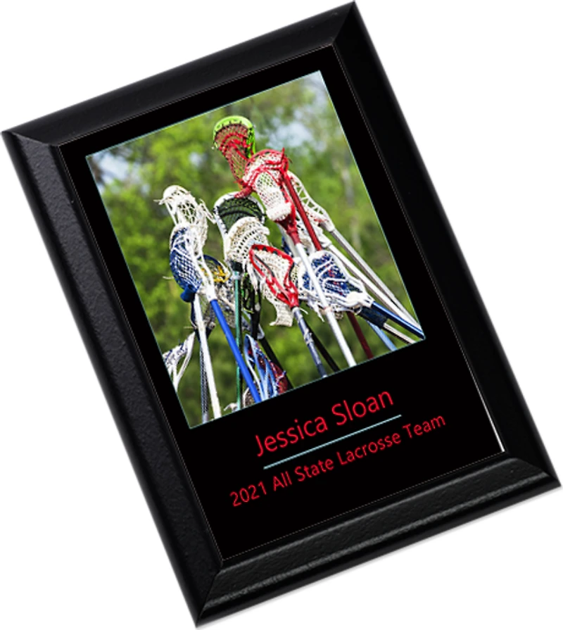 Customizable Plaque - Black Ogee Edge 7" x 9"