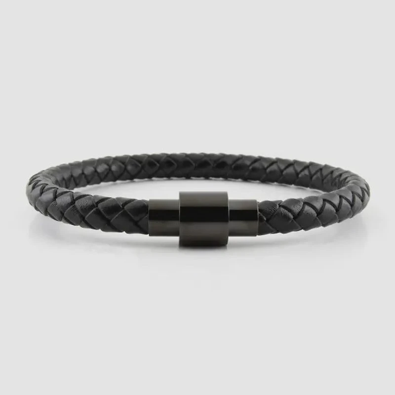 Unisex Handcrafted Braided Genuine Leather Bracelet
