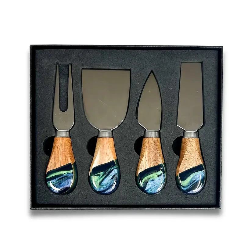 Resin Coated Cheese Knife Set - of 4