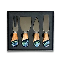 Resin Coated Cheese Knife Set - of 4