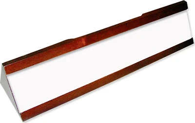 Customizable Mahogany Name Plate Holder W/Aluminum Insert