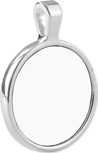 Customizable Bezel Pendant - Small Circle, with Insert, Semi-Gloss