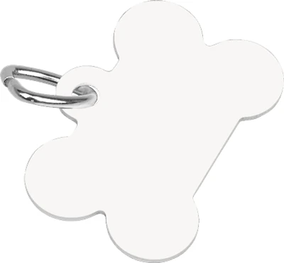 Customizable Pet Tag with Ring - Dog Bone, Glossy