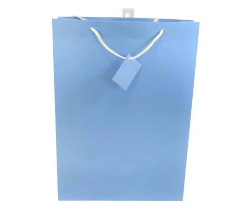 Jumbo Gift Bag Light Blue Matte Finish
