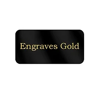 Black Plaque w/ Rounded Corners - 2 1/2" x 1 1/4"