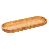 Large Oval Acacia Wood Serving Tray