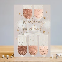 Wedding Wishes Champagne Flute Card