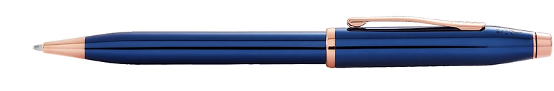 Cross Century II Blue Lacquer with Rose Gold Trim