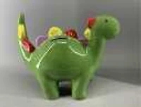 GREEN DINOSAUR MONEY BANK