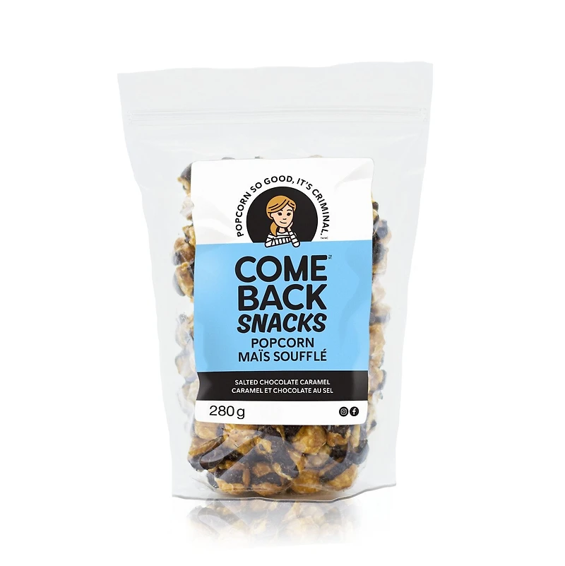 Comeback Snacks Salted Chocolate Caramel Popcorn