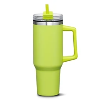 Benidorm Handle Travel Mug w/Straw - 40oz - Lime Green (Engraving Included)