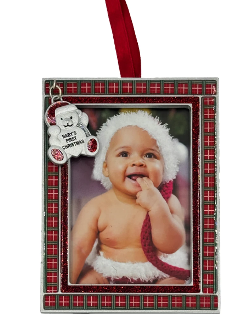 Frame Ornament - Bear - Baby's First Christmas