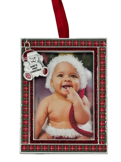 Frame Ornament - Bear - Baby's First Christmas