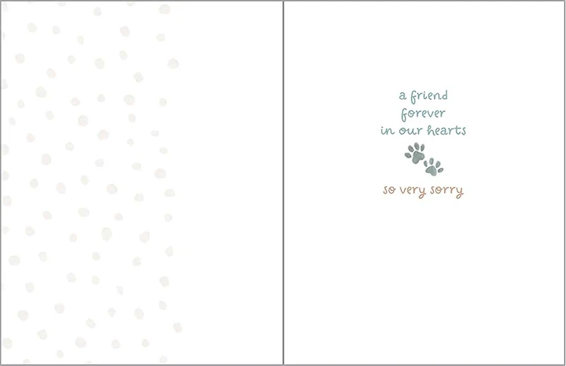 A pet so loved greeting card