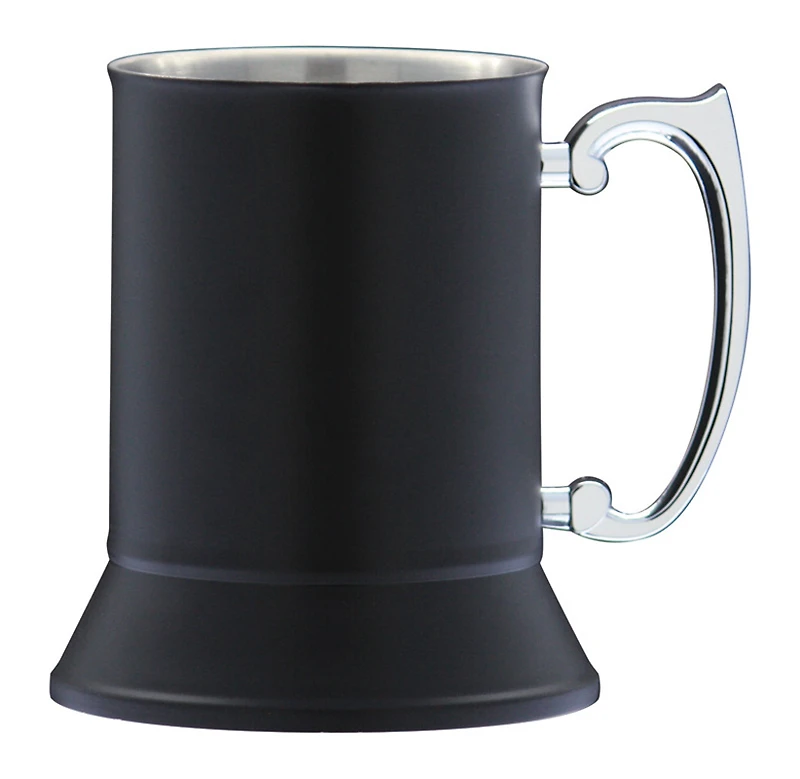 16 oz Double Wall Tankard, Matte Black