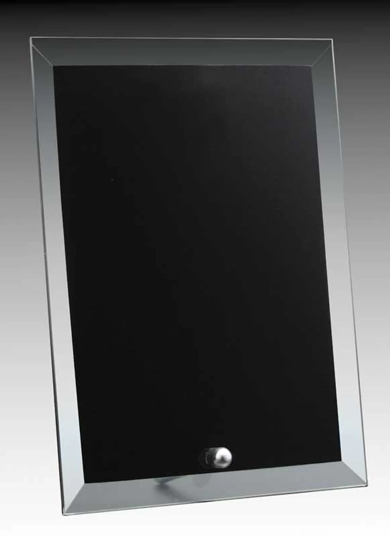 Glass Plaque Black with Pin, 7″ x 5″