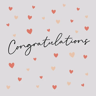 Congratulations - Hearts Card