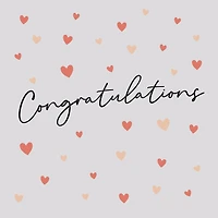 Congratulations - Hearts Card