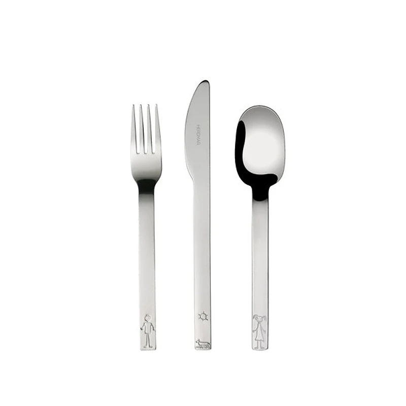 HERDMAR Children 3pc Stainless Steel Flatware