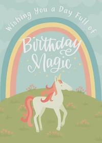 Wishing you a day full of birthday magic - Unicorn