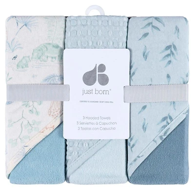 Blue Hooded Towels - 3pk