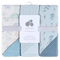 Blue Hooded Towels - 3pk