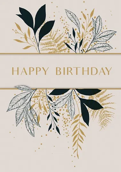 HAPPY BIRTHDAY - FLOWERS (5" X 7")