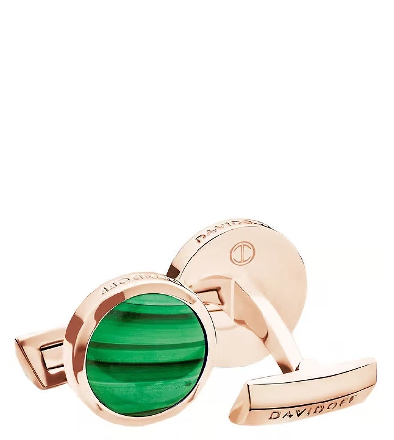 Davidoff Malachite Precious Stones Printed Cufflinks