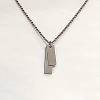 Stainless Steel Double Pendant Necklace